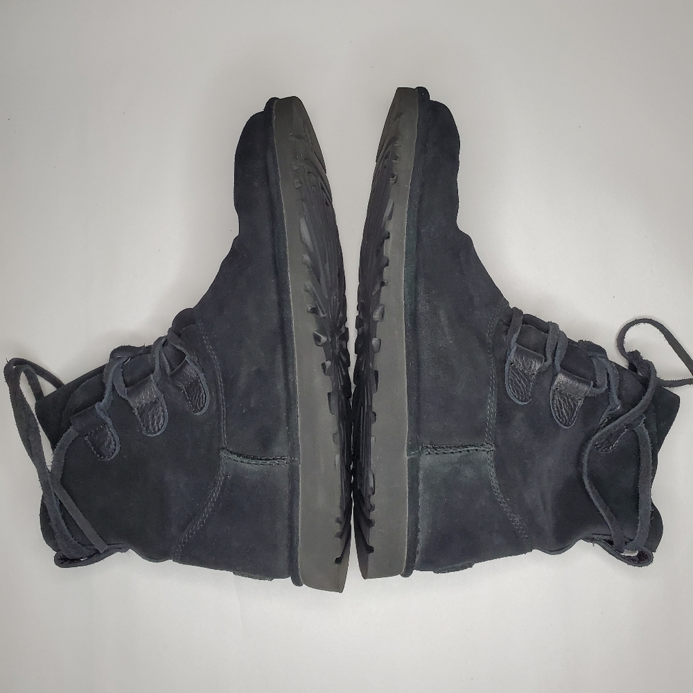 UGG Elvi Brown Suede Lace-up Ankle Boots Size 8 - Picture 8 of 10